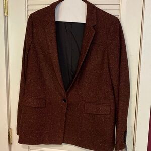 Banana Republic Size 10 Burgundy Blazer Jacket 28 inches long. Fully lined